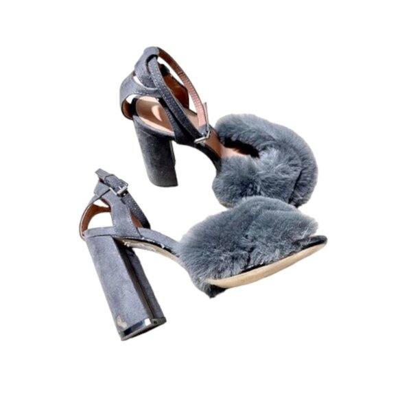 TOPSHOP faux fur sandal heels size US 6.5 - Picture 5 of 5